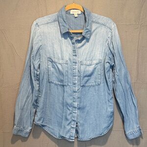 Cloth & Stone Sky Blue Denim Top